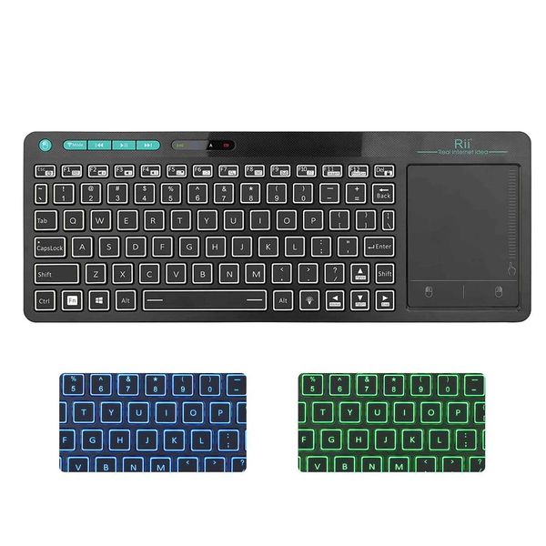 Keyboards Rii K18Plus-K18S 2.4G Wireless Keyboard with Touchpad Mouse Number Numeric USB Backlit For Android TV BOX Smart TV PC H241123
