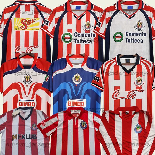 1997 ChiVas ReGal Retro soccer jerseys 1998 99 2000 Guadalajara 60th year Long sleeve Football Shirts 2006 Home Away Men Uniforms