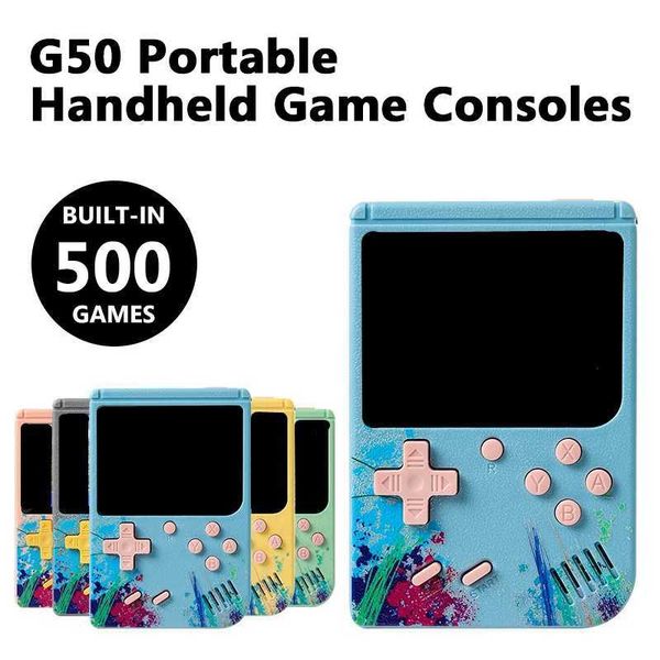 New G50 Handheld Game Console 3inch Sn 500 Games Mini Pocket Video Game Console Portable Retro Two-player Game hine Z241216