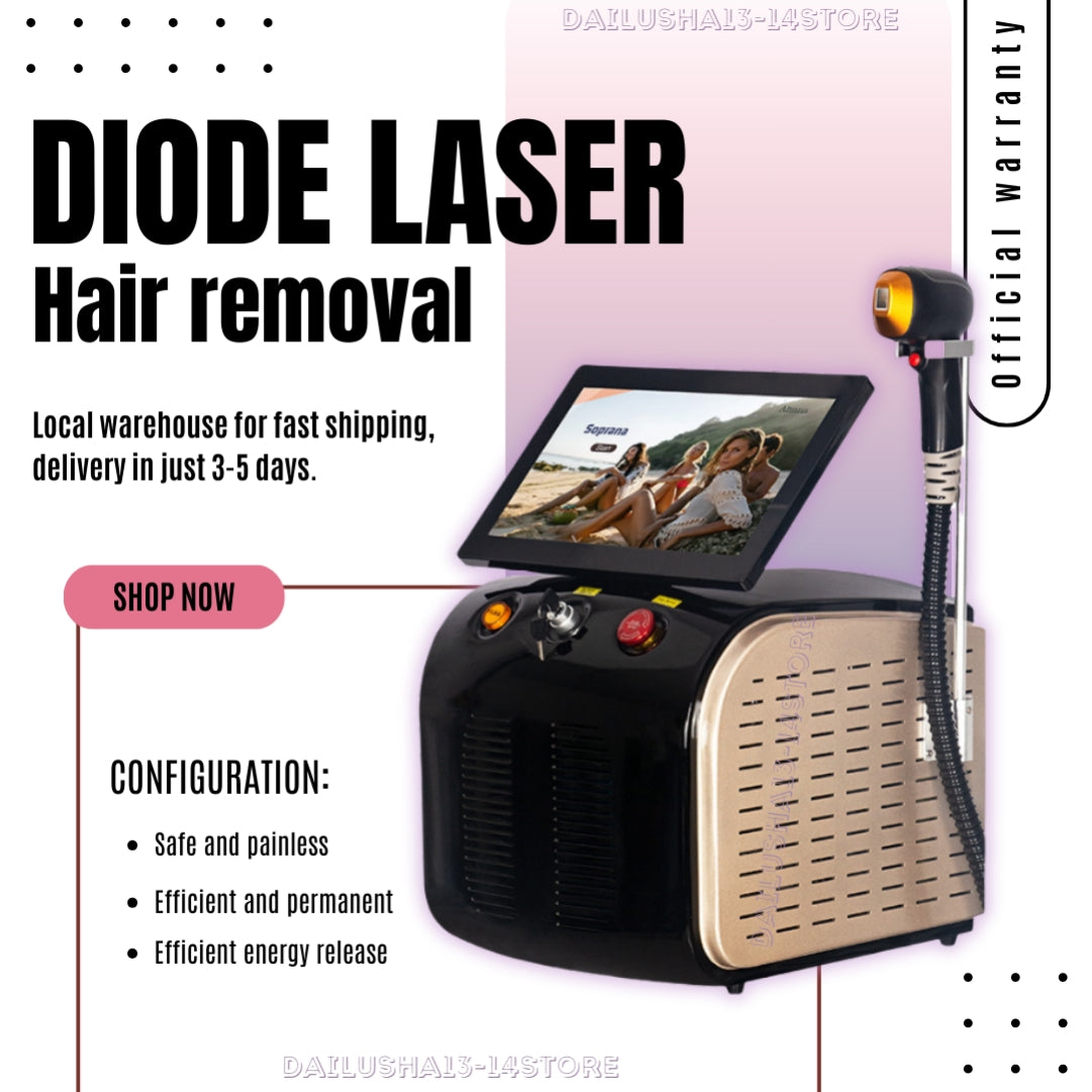 HOT Diode Laser Freezing Point Hair Removal Device, Beauty Salon Full Body Hair Removal, Continuous Shooting, High Efficiency and Long-Lasting Witho