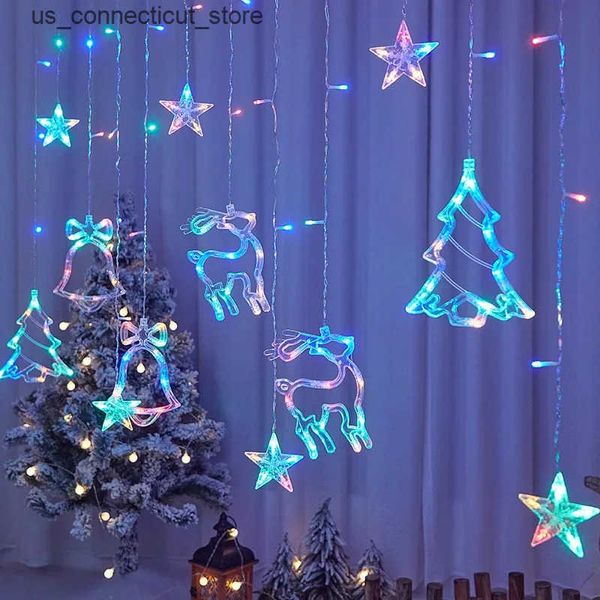 Other Indoor Lighting Festoon Stars Lights Curtain String Garden Christmas Decoration New Year Room USB and Battery Powered L240910 L0910