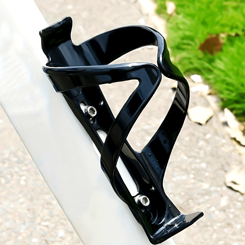 TEMU 1pc Bike Water Bottle Holder - Black-blue Abs Plastic, Clamp Mount For Bikes, Secure & Stylish Accessory, Secure Your Bike With This , Bike