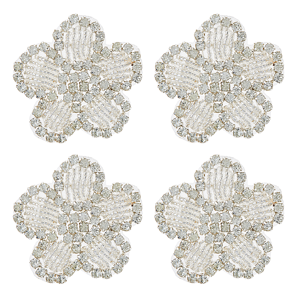 4 toppa in tessuto a forma di fiore