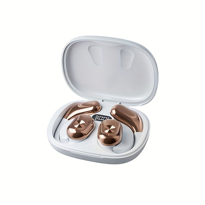 TEMU Wireless Noise-canceling Earbuds For Running With Dual Led Displays, Built-in Mic, And Panoramic Sound - Comfortable Zero- Design, Type-c