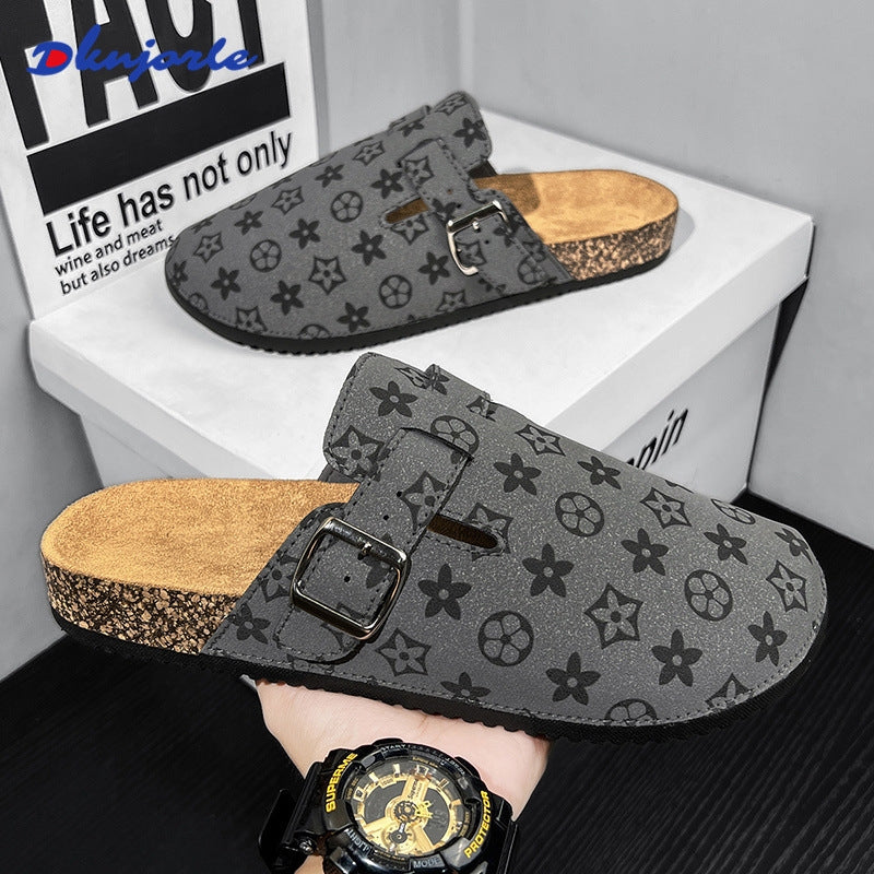Designer Slippers for men and women: Summer half-slipper for outerwear, fashionable, comfortable and versatile. One-step flip-top casual cool slippe