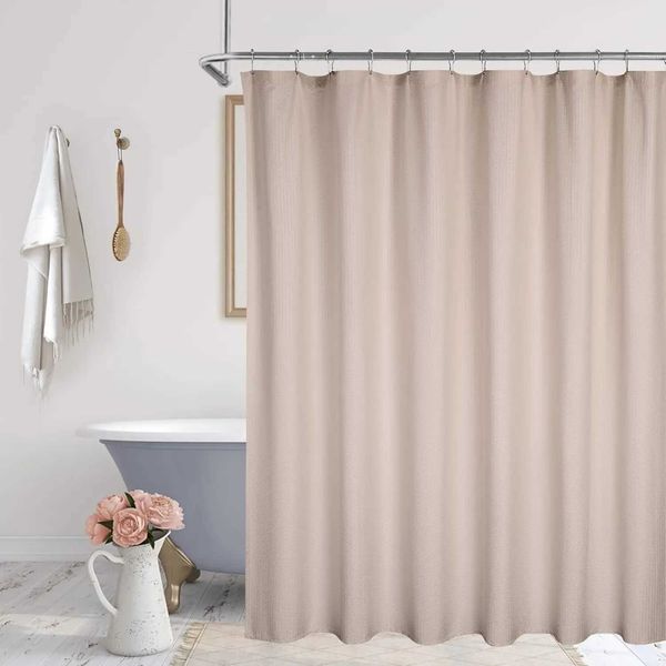 72x96 Inches Extra Long Shower CurtainSoft Microfiber Fabric Shower Curtain for Bathro Decorative Embossed PatternT250111