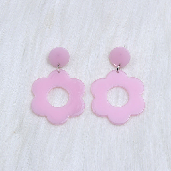 Boucles d'oreilles pendantes en acrylique opaque