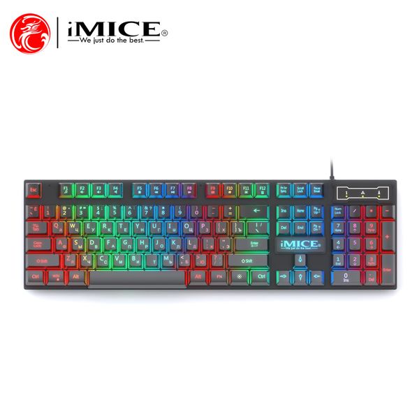 AK-600 mechanical feel Russian English illuminated keyboard suitable for gaming and office use