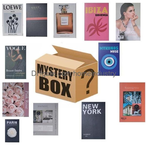 Party Favor Decoration Book Lucky Box One Random Mystery Blind Boxes Gift For Vacation Style Fake Books Coffee Table Color Dhcyc