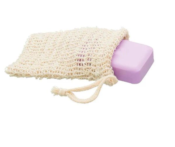 Natural Exfoliating Mesh Soap Saver Scrubbers Sisal Soap Savers Bag Bath Brushes Sponges Scrubber Soaps Pouch Holders