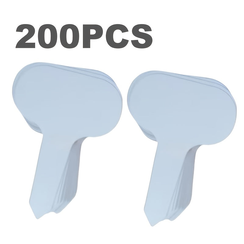 TEMU 200pcs Durable Garden Labels - Windproof And Rainproof Plastic Plant Markers For Indoor And Outdoor Gardens, Nurseries, - Easy To Write On,