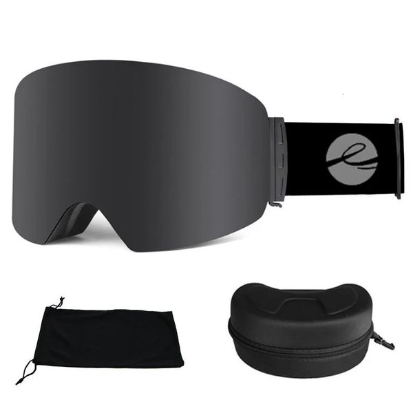 LOCLE OTG Ski Goggle Snowboard Mask For Men Women Eyewear Antifog Cylindrical UV400 Motorcycle Snowmobile Glasses Adult 241125