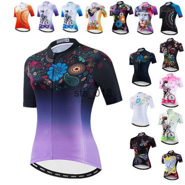 Cycling Shirts Tops Weimostar 2022 Women&#039;s Cycling Jersey Shirt Pro Team Bicycle Jersey Tops Breathable Mountain Bike Clothing MTB Jers