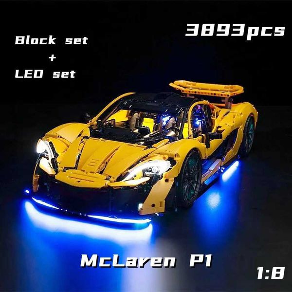 2024 3893PCS Técnico P1 1 8 Modelo Blocos de construção Compatível 42172 MOD MOC MOC para adultos Sports Sports Car Toys for Boys Giftsxj250