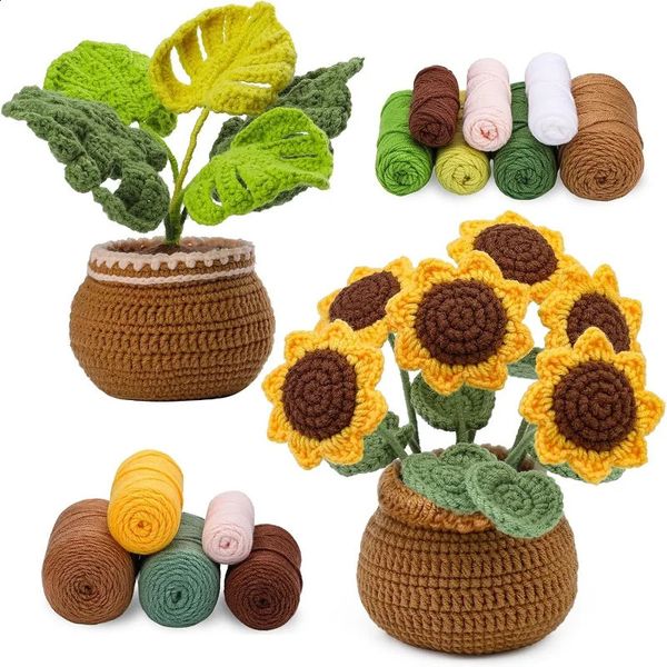 Beginners Flower Crochet Kit Knitting Kit for Complete Beginners Starter Crocheting Kit with Step-by-Step Video Tutorials 250206