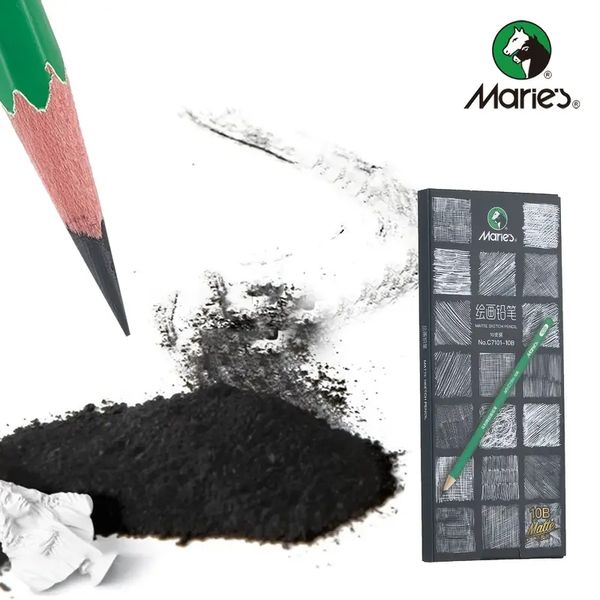 A variety of materials of matte sketch wood pencils, micro-pointed, non-slip, folding resistant, suitable for artists, students, teachers