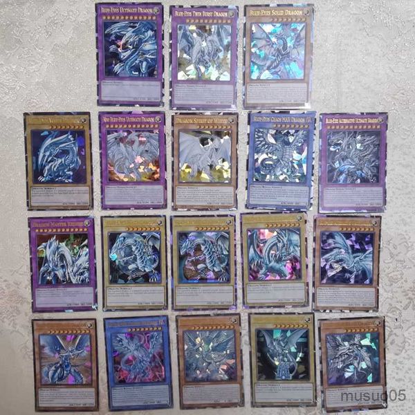 Card Games 72PCS Yu Gi Oh Anime English Card Wing Dragon Giant Soldier Sky Dragon Flash Card Game Collection Cards Children&#039;s Gifts