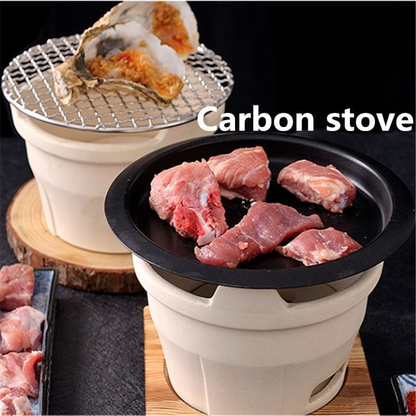 BBQ Tools Accessories Carbon mud soil stove charcoal old fashion clay oven barbecue grills chafing dish small commercial carbon furnace hous