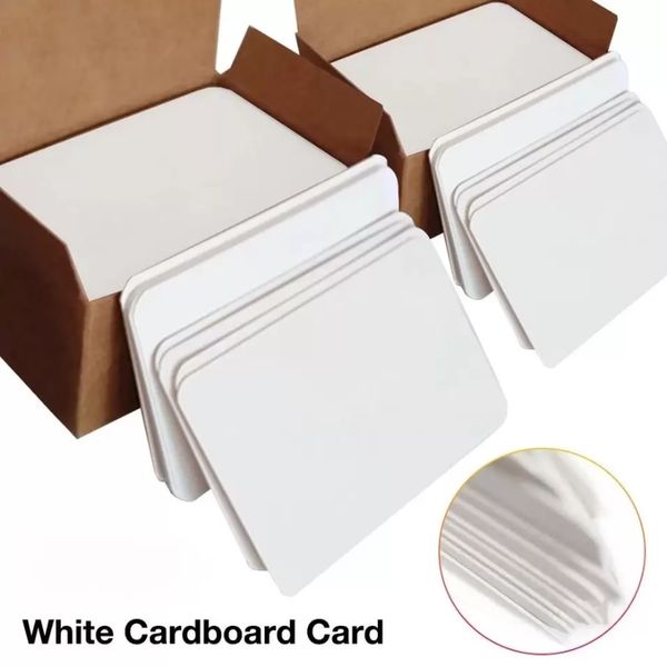 Playing Card Blank Hard Paper Card Paper DIY Board Game Postcard Handmade Wallpaper Postcards Message White Card b103