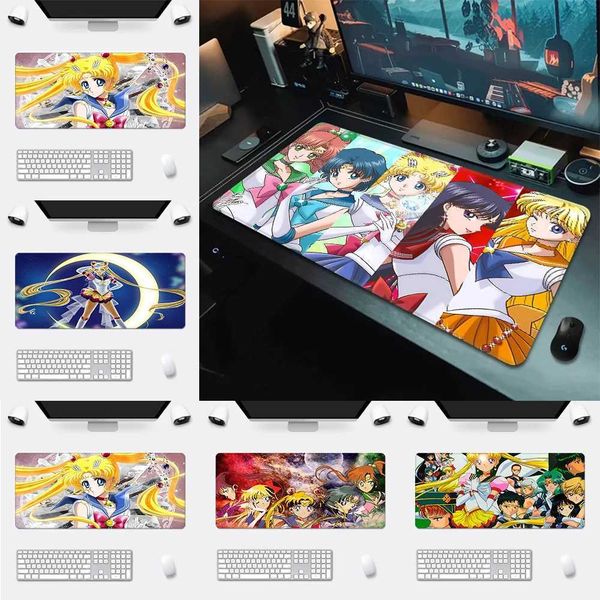 Cute Anime Sailors Moons Mousepad HD Printing Computer Gamers Locking Edge Non-slip Mouse Pad XXL90x40cm Keyboard PC Desk Pad O250118