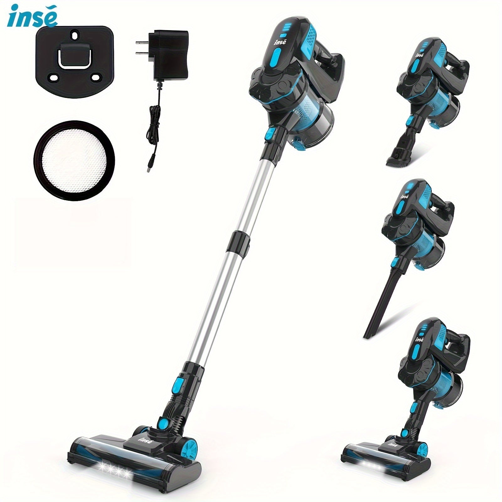 TEMU Inse V770 Cordless Vacuum Cleaner For Home, 6-in-1 Rechargeable Powerful Lightweight Handheld Vacuum Cleaner, Running Time 45 Minutes, 44.58oz
