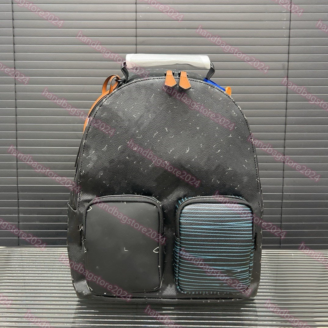 MULTIDOCKET backpack Patchwork can accommodate laptops Monograms Epi pattern coated canvas backpack Multi functional embossed cowhide leather men&#0