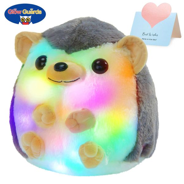 Plush Light - Up toys Glow Guards Cute Hedgehog Plush Toy Led Luminous Childrens Throw Pillow Cotton Filled High Quality Soft Cushion for Ki