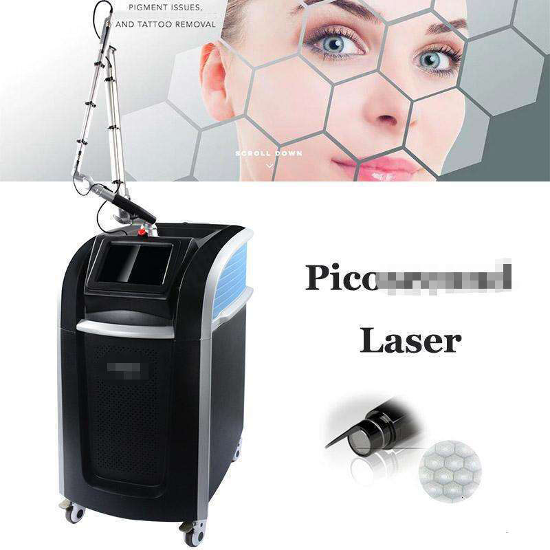 Portable 532Nm 1064Nm 755Nm 3 Wavelengths Picosecond Q Switch Nd Yag Laser Tattoo Removal Machine Color Tattoo Removal Dark Circles Black Doll Treat