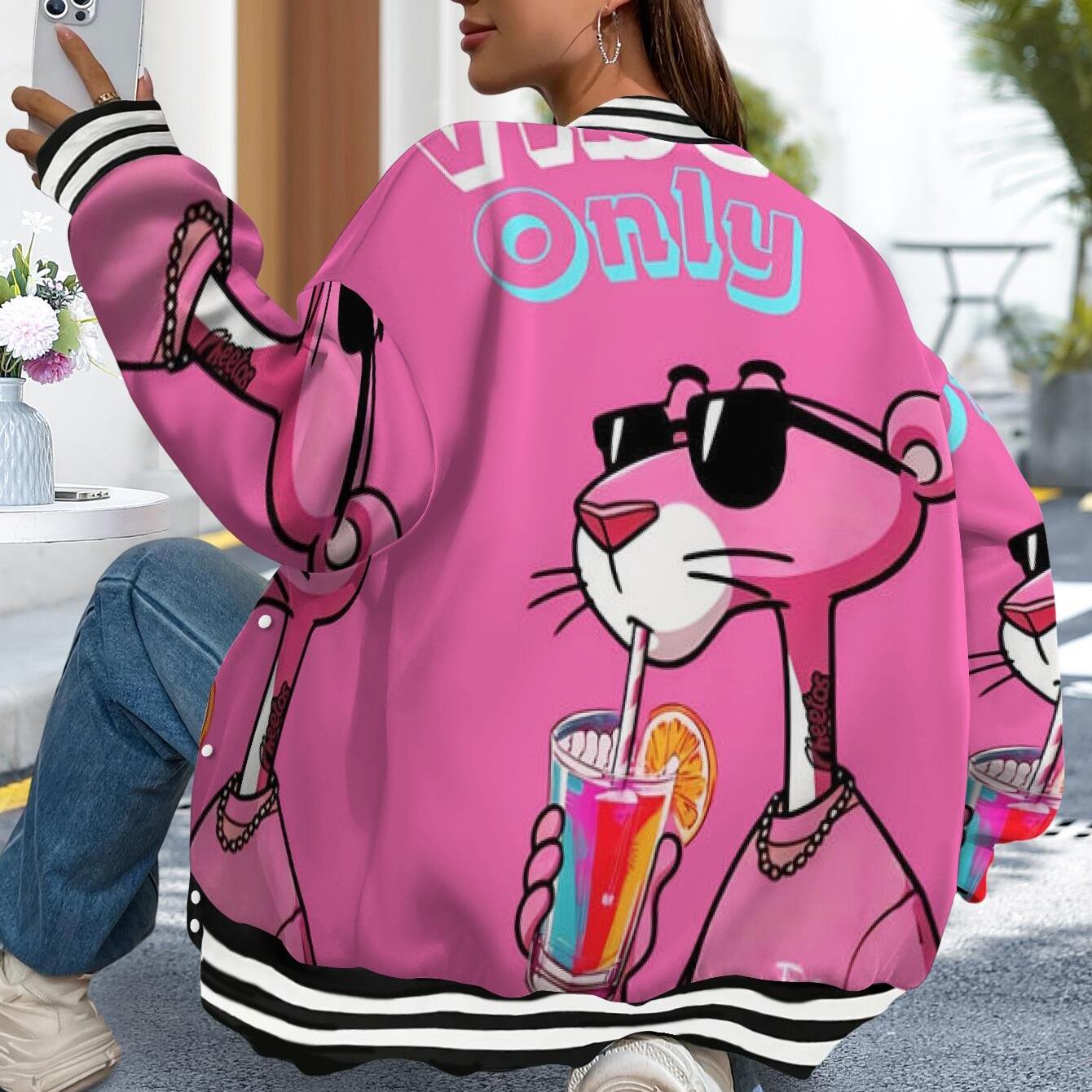 TEMU Women's & Men's Baseball Jacket - , Long Sleeve Varsity Coat For Halloween, Themed Parties, Everyday Outfits - Autumn-winter Casual Outerwear