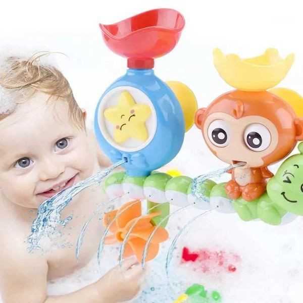 Baby bath toy wall sunshine cup track water game childrens bathroom monkey Katpira bath and shower toy childrens birthday gift Y250120