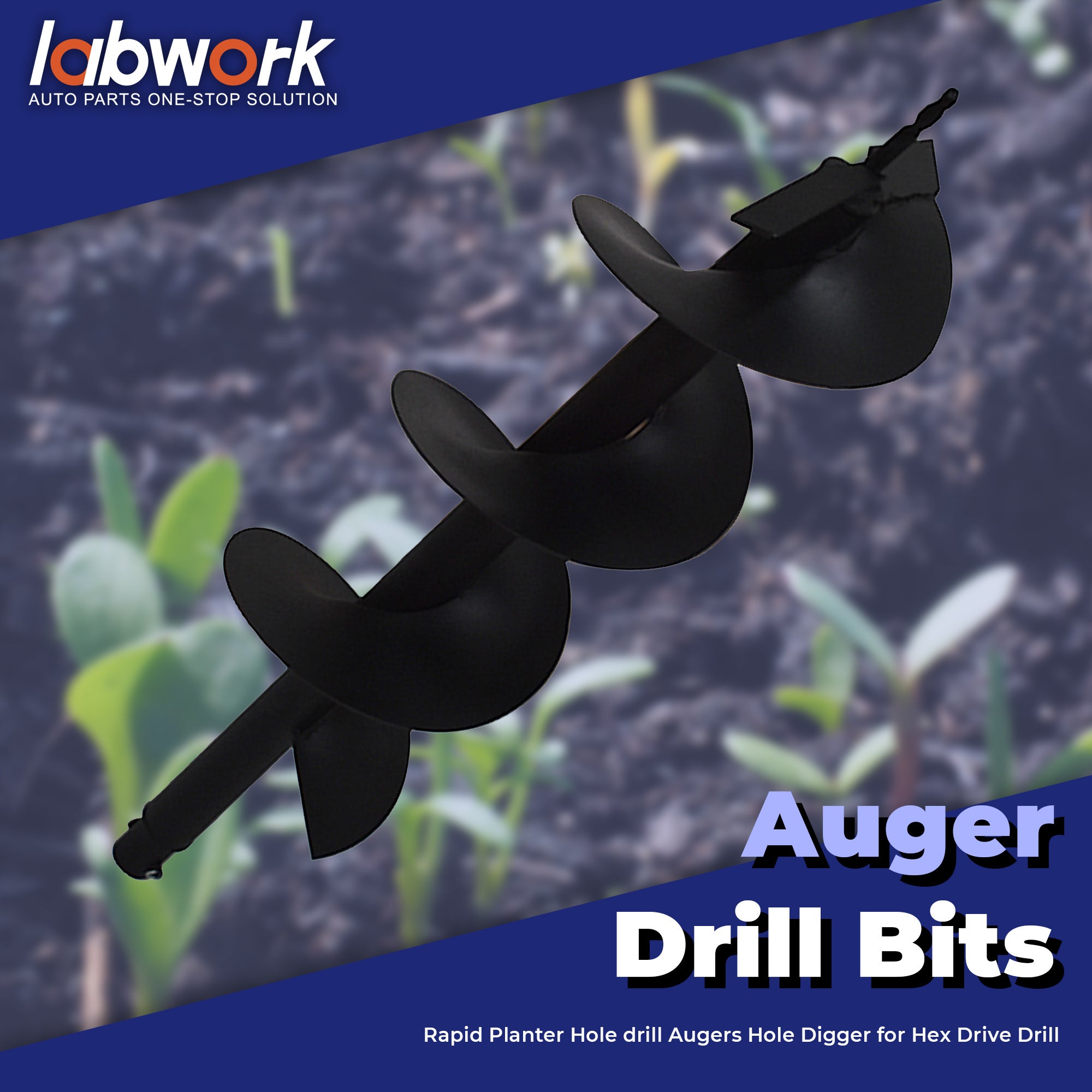 TEMU Auger Inch Width Inch Length Soil Auger Bit For Planting, Gardening, Tree Planting, Digging Holes