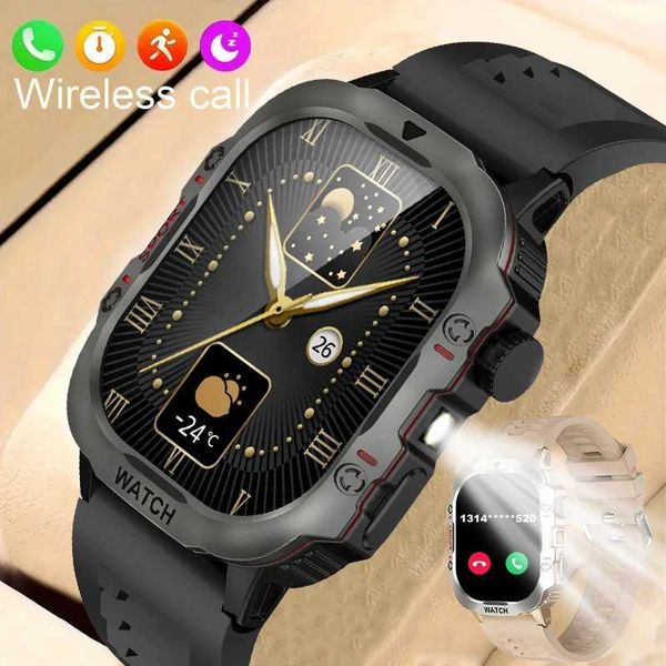 New LED Mens Smart Watch HD Touch Screen BT Call Smart Watch Multi sport Mode Health Monitoring Waterproof Smart Watch T241213