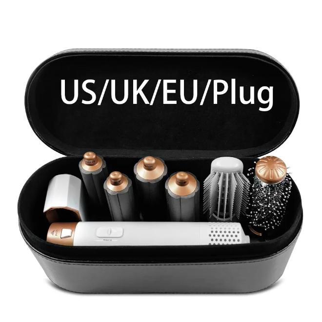 Curling Irons 7 In 1 Multi-functional Hair Dryer Rotating dryer Curler Comb Brush Dryers For Styling Tool