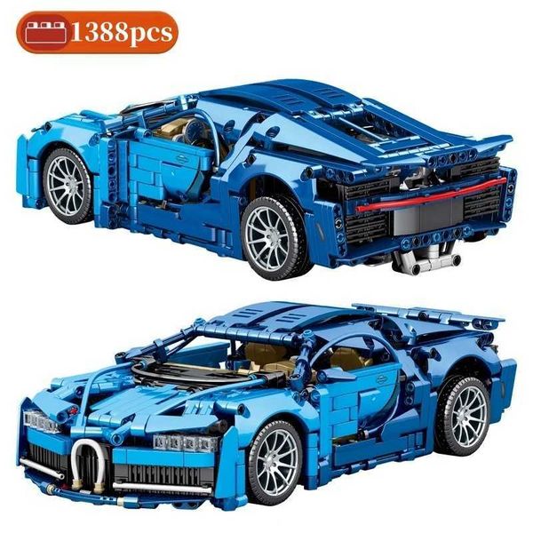 Técnico 1 14 Super Sports Car Building Blocks Racing Car City Speed Famous Vehicle Brick Model Assembly Toy Kid Christmas GiftT250107
