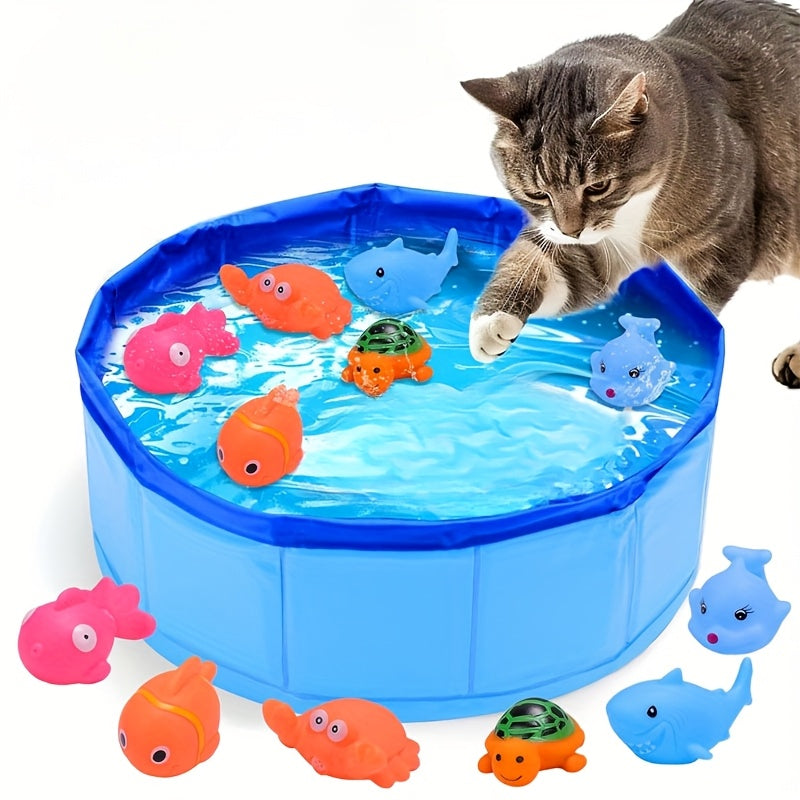 TEMU Cat Pool Toy With Interactive Fish-water Cat Toys, Portable Cat Pool Toy, Cat Toys For Bored Indoor Cats, Interactive Cat Toys For Indoor Cats