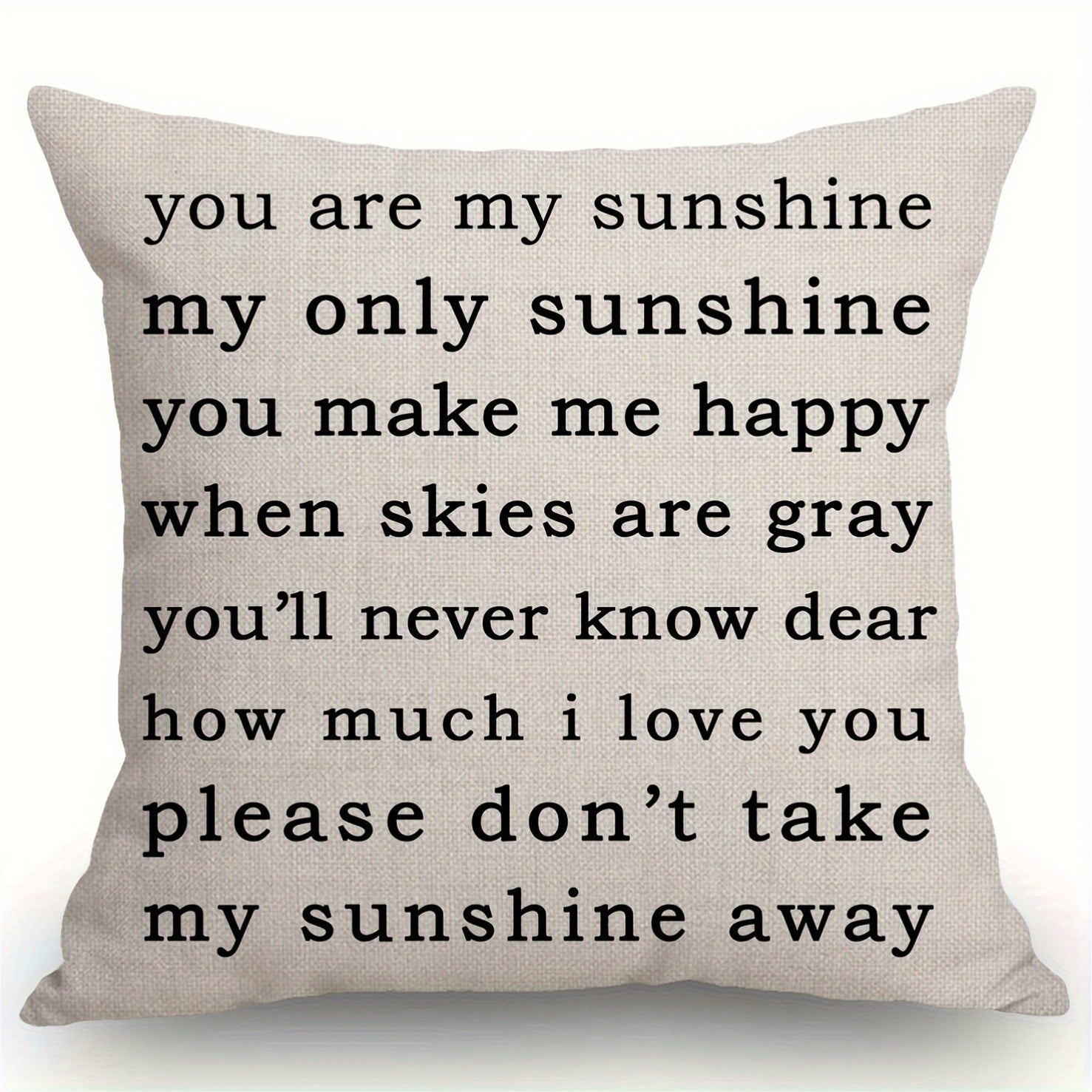 TEMU 1pc, You Are My Sunshine Throw Pillow Cover 's Day Gift For Wife Husband Girlfriend Boyfriend, Sqaure 17.7 X 17.7 In Pillowcase, Living Room