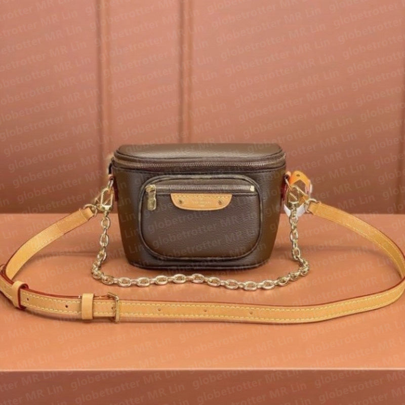 10 styles of designer handbags Waist bag MINI Evening tote bag Leather handbag Designer printed and embossed waist belt Detachable chain front zip p