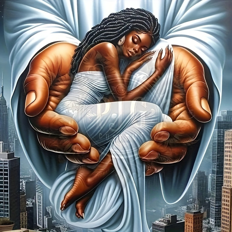 TEMU Theme Round Diamond Painting Kit - Luxurious Diy Canvas Art Unique For Home Decoration, Perfect Gift For Desktop And Countertop Display, Home