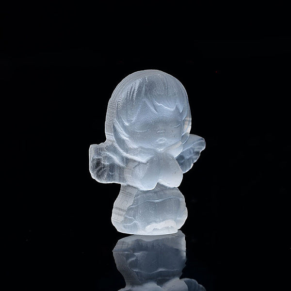 Figurines d'ange en sélénite naturelle
