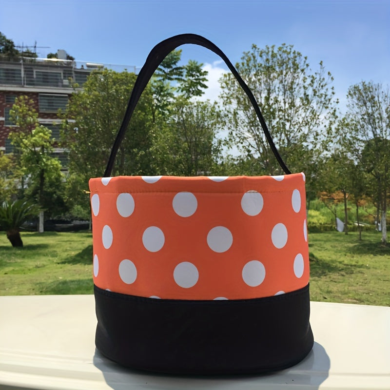 TEMU Halloween Decoration Party Tote Bag, Candy Basket, Pumpkin Basket, Gift Bag