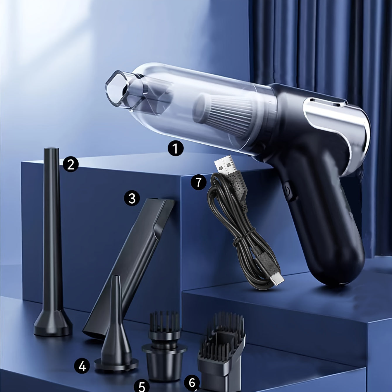 TEMU Aspiradora Para Handheld Cordless Vacuum Cleaner, Strong Suction, Rechargeable Small And Compact Easy To Vac Great Vacuum Small Messes,great For