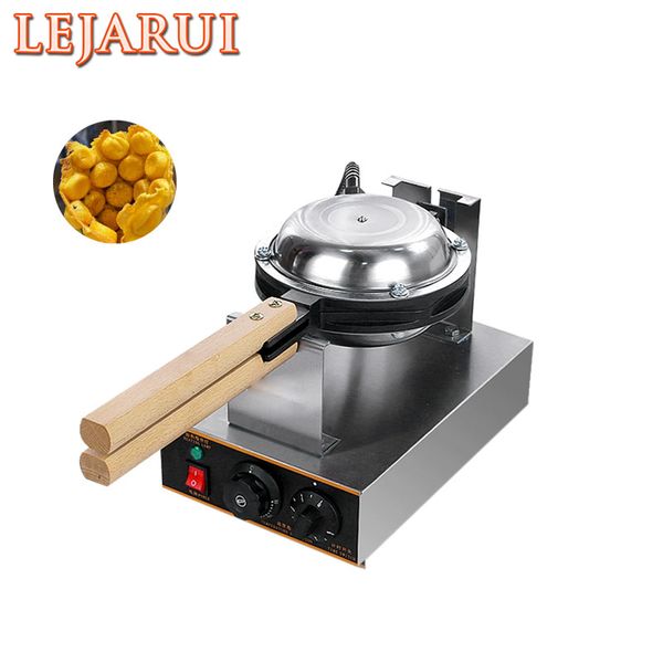 Commercial Egg Bubble Waffle Maker 1400W Hong Kong Puff Iron W- 180° Rotatable Electric 110-220V Stainless Steel Baker