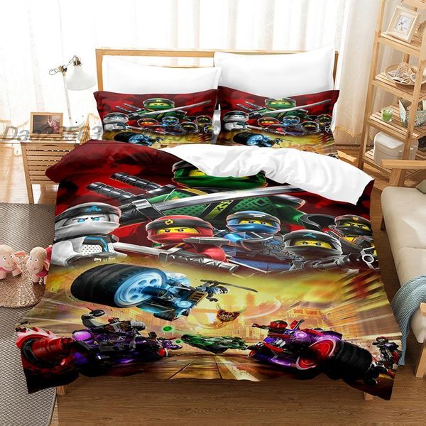 Bedding sets Ninjagoes bedding single double bed full size bedding Aldalt children&#039;s bedding 3D printing anime bedding 230524