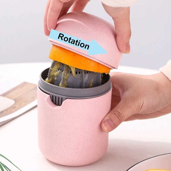 Juicers Lemon Juicer Hand Rotation Press Juicer Manual Portable Kitchen Accessories Fruit Squeezer Machine Tool Mini Fruit Juicer J241114