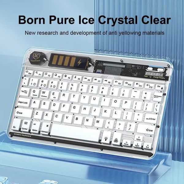 Keyboards Portable Wireless Keyboard Bluetooth-compatible Keyboard Mini 78-key Compact Keyboard for Windows iOS Android For Tablet Laptop z2