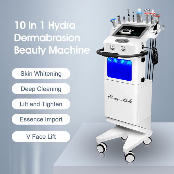 Microdermabrasion equipment hydro 10 in 1 Hydra Diamond Facia Aqua Peeling Hydro Water Oxygen Jetfacials Machine