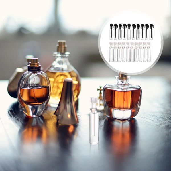 100 Pcs Glass Bottle Bottling Cologne Samples Test Tube Bottles Fragrance Mini Perfume Empty Travel Small