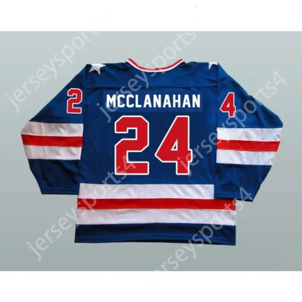 Gdsir Custom ROB MCCLANAHAN 1980 MIRACLE ON ICE TEAM USA 24 HOCKEY JERSEY NEW Top Ed S-M-L-XL-XXL-3XL-4XL-5XL-6XL