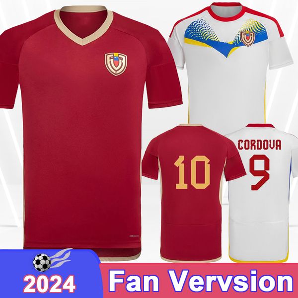 2024 Venezuela National Team Mens Soccer Jerseys FERRARESI OSORIO WILKER ANGEL RINCON D. MACHIS SOTELDO SAVARINO Home Away Football Shirts