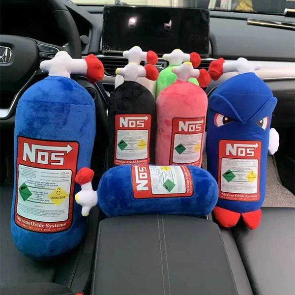 Plush Dolls New car neck pillow type car headrest NOS bottle type car decorative headrest plush pillow for drivers front passenger seat J241